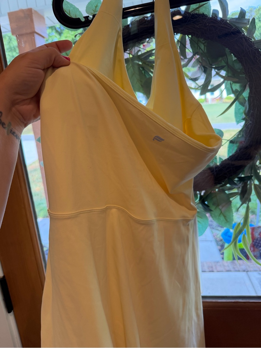 Fabletics Butter Yellow Halter Athletic Dress - Picture 2 of 4